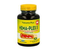 Nature´s Plus HEMA-PLEX II | 60 Comprimidos | Hierro Suplemento | Acido Folico | Vitaminas B2, B6, B12 | Complemento Alimenticio | Apto para Vegetarianos | Sin Gluten | Sabor Natural