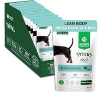 Nature’s Protection Prime Wet Dog Food Pouches for Adult Dogs, Hypoallergenic Dog Food in Gravy with Chicken and White Fish, Weight Control and Muscle Function Support, 12 x 85g