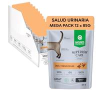 Nature’s Protection Superior Care Comida Húmeda Completa para Gatos Adultos en Bolsitas, Hipoalergénica con Pato, Pechuga de Pollo y Arándanos Rojos, Soporte Urinario, 12 x 85 g