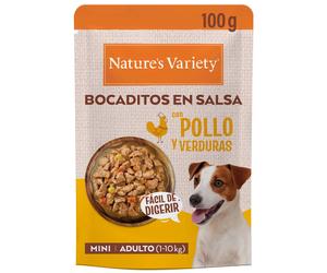 Nature’s Variety Bocaditos en Salsa Pollo y Verduras para Perros Mini 100 gr
