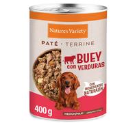 Nature’s Variety Paté Buey y Verduras Lata para Perros Adultos Medium 12 x 400 gr