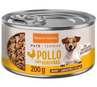 Nature’s Variety Paté Pollo y Verduras Lata para Perros Mini Adultos 6 x 200 gr
