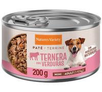 Nature’s Variety Paté Ternera y Verduras Lata para Perros Mini Adultos 6 x 200 gr