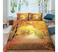 Nature Scenic Trail Funda Edredon Juego de Ropa de Cama de 3 Piezas Impresión 3D Cierre de Naturaleza Scenic Trail Funda de Edredón Funda de Almohada a Juego Suave for Adolescentes （140x200cm）