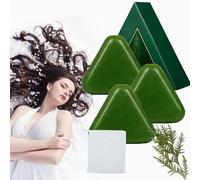 Nature Seven Green Soap Shampoo, Usman Grass Shampoo Bar, Nature Seven Green Soap, Gentle Cleansing & Nourishing Care for All Hair Types (3pcs)