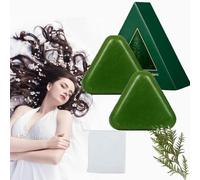 Nature Seven Green Soap Shampoo, Usman Grass Shampoo Bar, Nature Seven Green Soap, Gentle Cleansing & Nourishing Care for All Hair Types (2pcs)