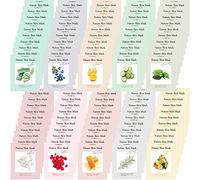 [Nature Skin] 100 paquetes de máscara de hoja facial combinada, hoja nude con papel de liberación, máscara de hoja facial coreana de calidad premium (10 x 10 tipos: aloe, arándano, colágeno, pecumber