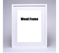 Nature Solid Marco de madera simple A4 A3 Negro Blanco Madera Color Picture Frame con alfombrillas para montaje en pared Accesorios incluidos, blanco, A3-30x42 cm