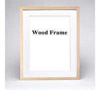 Nature Solid Simple Wood Frame A4 A3 Negro Blanco Rosa Color Picture Frame con alfombrillas para montaje en pared Hardware incluido, color de madera, 5x7 pulgadas (13x18cm)
