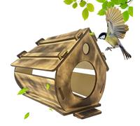 Nature - Songbird Habitat Case for Viewing Enjoyment | Predator Aware Housing, Slotted Cedar Chamber with Drain Gaps & Hook Support for Patio, Porch, Tree and Birdwatching