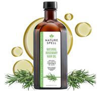 Nature Spell Aceite de Romero para el Crecimiento Capilar, Vegano, 150 ml | Aceite Diluido para el Cuero Cabelludo, Fortalece las Fibras Secas y Dañadas, Nutre las Puntas Abiertas, Para Todos los Tipos