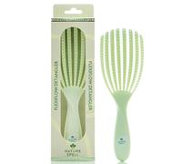 Nature Spell FlexiFlow - Cepillo para desenredar el cabello, hebras flexibles para un cepillado suave, elimina nudos y reduce la rotura, adecuado para todo tipo de cabello, color verde