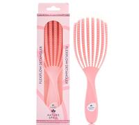 Nature Spell FlexiFlow - Cepillo para desenredar el cabello, hebras flexibles para un cepillado suave, elimina nudos y reduce la rotura, adecuado para todo tipo de cabello, color rosa