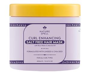 Nature Spell Mascarilla Capilar Curl Enhancing, Define Y Repara Con Agua De Arroz Y Lino, Para Todo Tipo De Rizos, Sin Sulfatos Y Sin Parabenos, Vegana, 400 ml