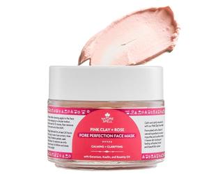 Nature Spell Mascarilla Facial Calmante Y Aclarante - Arcilla -, Rosa, 100 Mililitro
