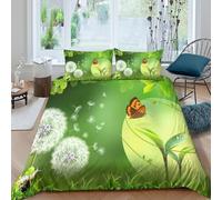 Nature Spring Scene Funda Edredon Juego de Ropa de Cama de 3 Piezas Impresión 3D Naturaleza Spring Escena Funda de Edredón Funda de Almohada a Juego Lavables for Adultos Super King（260x220cm）