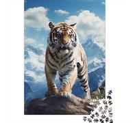 Nature Tiger Puzzle 1000 Pieces Paper Jigsaw for Adults Brain Training Home Wall Art Tiger Paper Puzzle 38x26cm/1000pcs