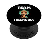 Nature Tree House in Minimalist Trees Simple Team Tree House PopSockets PopGrip Adhesivo