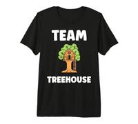 Nature Treehouse in Minimalist Trees Simple Team Tree House Camiseta Premium