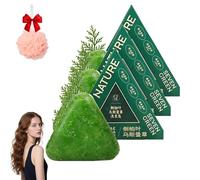 Nature Triangle Champú Sólido, Nature Seven Green Jabón Champú Sólido, Usman Grass Agua De Arroz Pegajosa Jabón Sólido, Natural Vegetal, Calma Y Fortalece El Cabello Para Mujeres Y Hombres (3PCS)