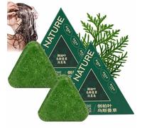 Nature Triangle Shampoo Bar,120g Natural Solid Shampoos for Women and Men,Rich Lather,Gentle on Hair & Scalp,Calming & Strengthens Hair,Easy to carry,Shampoo for All Hair Types (2Pcs)