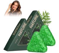 Nature Triangle Shampoo Bar, 2pcs Seven Green Soap Sham Poo, Champú Vegetal Sólido, Limpieza Suave y Cuidado Nutritivo para Mujeres y Hombres, Calma y Fortalece el Cabello