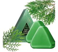 Nature Triangle Shampoo Bar, 2X100g Usman Grass Champú Barra, Nourishing Nature Green Soap Champú Barra Para Crecimiento Cabello, Limpieza Profunda Fortalece Crecimiento Cabello Champús Barras