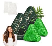 Nature Triangle Shampoo Bar - Champú anticaspa sólido con red de espuma, 2 unidades de jabón natural para el cabello, Seven Green Soap Bar, jabón para el cabello, limpieza suave y cuidado nutritivo