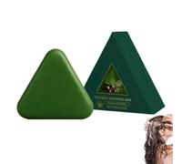 Nature Triangle Shampoo Bar,Champú Seco, 2025 Último Champú Sólido, Limpieza Suave Y Nutritiva, Cuidado Para Mujeres Y Hombres, Jabón Verde Para Todo Tipo De Cabello Y Cuero Cabelludo