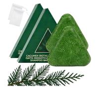 Nature Triangle Shampoo Bar, Herbal Green Shampoo Soap 2 in 1, Hair Care Hair Growth Calming & Strengthens (2pc)