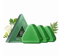 Nature Triangle Shampoo Bar,Natural Hierba Shampoo Jabón, Limpieza profunda del cuero cabelludo, anti caspa para el cuero cabelludo picazón, Aceite de cuero cabelludo, cuidado suave y nutritivo para