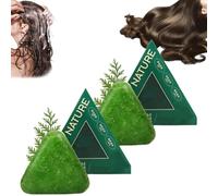 Nature Triangle Shampoo Bar,Natural Plant-Based Solid Shampoo,Travel-Friendly Soap Shampoos for Hair Care & Hair Growth,Gentle on Hairs & Scalp,Calming & Strengthens Hairs for Women and Mens (2PCS)