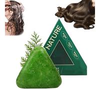 Nature Triangle Shampoo Bar,Natural Plant-Based Solid Shampoo,Travel-Friendly Soap Shampoos for Hair Care & Hair Growth,Gentle on Hairs & Scalp,Calming & Strengthens Hairs for Women and Mens (1PCS)