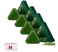 Nature Triangle Shampoo Bar，Nature Seven Green Shampoobar，Natural Cypress Leaf Usman Grass Solid Shampoo Bar，Refreshing Oil Control Reduces Hair Thinning，Strengthening Anti-Breakage (4PCS)
