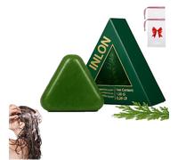 Nature Triangle Shampoo Bar,Nature Seven Green Shampoobar,Natural Cypress Leaf Usman Grass Solid Shampoo Bar,Refreshing Oil Control Reduces Hair Thinning,Strengthening Anti-Breakage (1PCS)