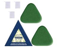 Nature Triangle Shampoo Bar, Nature Seven Green Soap Shampoo Bar, Calming & Strengthens & Smooths Hair for Women and Mens (3pcs)