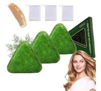 Nature Triangle Shampoo Bar, Nature Seven Green Soap Shampoo, Usman Grass Shampoos Bar,Natural Plant-based Solidshampoo,Calming & Strengthening Hair Care for All Hair Types (3PCS)