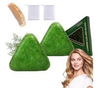 Nature Triangle Shampoo Bar, Nature Seven Green Soap Shampoo, Usman Grass Shampoos Bar,Natural Plant-based Solidshampoo,Calming & Strengthening Hair Care for All Hair Types (2PCS)