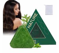Nature Triangle Shampoo Bar,Nature Seven Green Soap Shampoo,Usman Grass Soap Solid,Thinning Hair-Volume Shampo Bar,Gentle Cleansing,Improve Frizziness Strengthen Hair for Women and Men