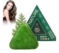 Nature Triangle Shampoo Bar, Nature Seven Green Soap, Usman Grass Bar, Calming & Strengthens Hair for Women and Mens(1pc)
