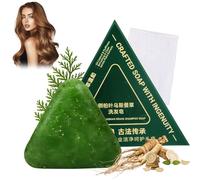 Nature Triangle Shampoo Bar, Nature Seven Usman Green Soap, Champú Vegetal Sólido, Limpieza Suave y Cuidado Nutritivo, Cabello Visible Más Completo, Calma y Fortalece el Cabello