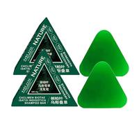Nature Triangle Shampoo Bar, Seven Green Soap Champú para mujeres y hombres, champú sólido vegetal para una limpieza suave y cuidado nutritivo, fortalece el cabello liso y calma el cuero cabelludo (2