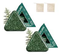 Nature Triangle Shampoo Bar - Usman Grass Shampoo Bar for Oily Hair and Greasy Scalp, Natural Oil Control & Volumizing for Women and Mens (2PCS)