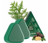 Nature Triangle Shampoo Bar, Usman Grass Shampoo Bar, Nature Seven Green Soap Shampoos, Rich Lather, Travel-Friendly for All Hair Types, Gentle on Hair & Scalp (2Pcs)