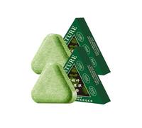 Nature Triangle Shampoo Bar, Usman Grass Shampoos Bar, Control Oiliness, Eliminate Dandruff, Calming & Strengthens Hair, Deeply Nourishing Hairs Regrowth Soap Bars for All Hair Types (2PCS)