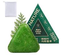 Nature Triangle Shampoo Barra con Usman Grass para Control de Aceite La Eliminación de la Caspa Fortalece el Cabello y Reduce el Frizz para Mujeres y Hombres (1Piezas)