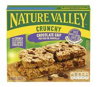 Nature Valley Crunchy, Barritas de Avena 100% Integral y Chocolate con Leche, Ingredientes Naturales, Apto para Vegetarianos, 5x42g (2 barritas por paquete)