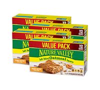 Nature Valley Mantequilla de maní cuadrada de avena suave al horno, 4 unidades