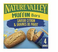 Nature Valley Muffin, Bizcochos con sabor a Limón, Rico en Fibra, Elaborado con Harina Integral, 4x30g