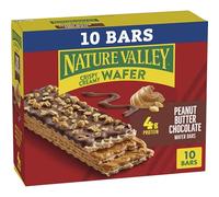 Nature Valley Waffle Bar - Bocadillos con sabor a chocolate con mantequilla de maní, 10 barras de 370 ml